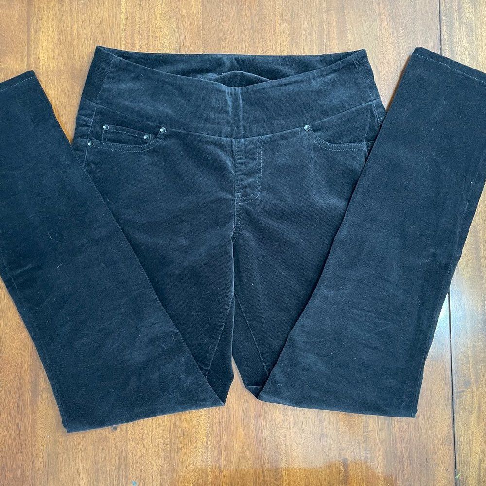 JAG Corduroy Jeans Black High Rise Skinny  Straight Stretch 10 / 30